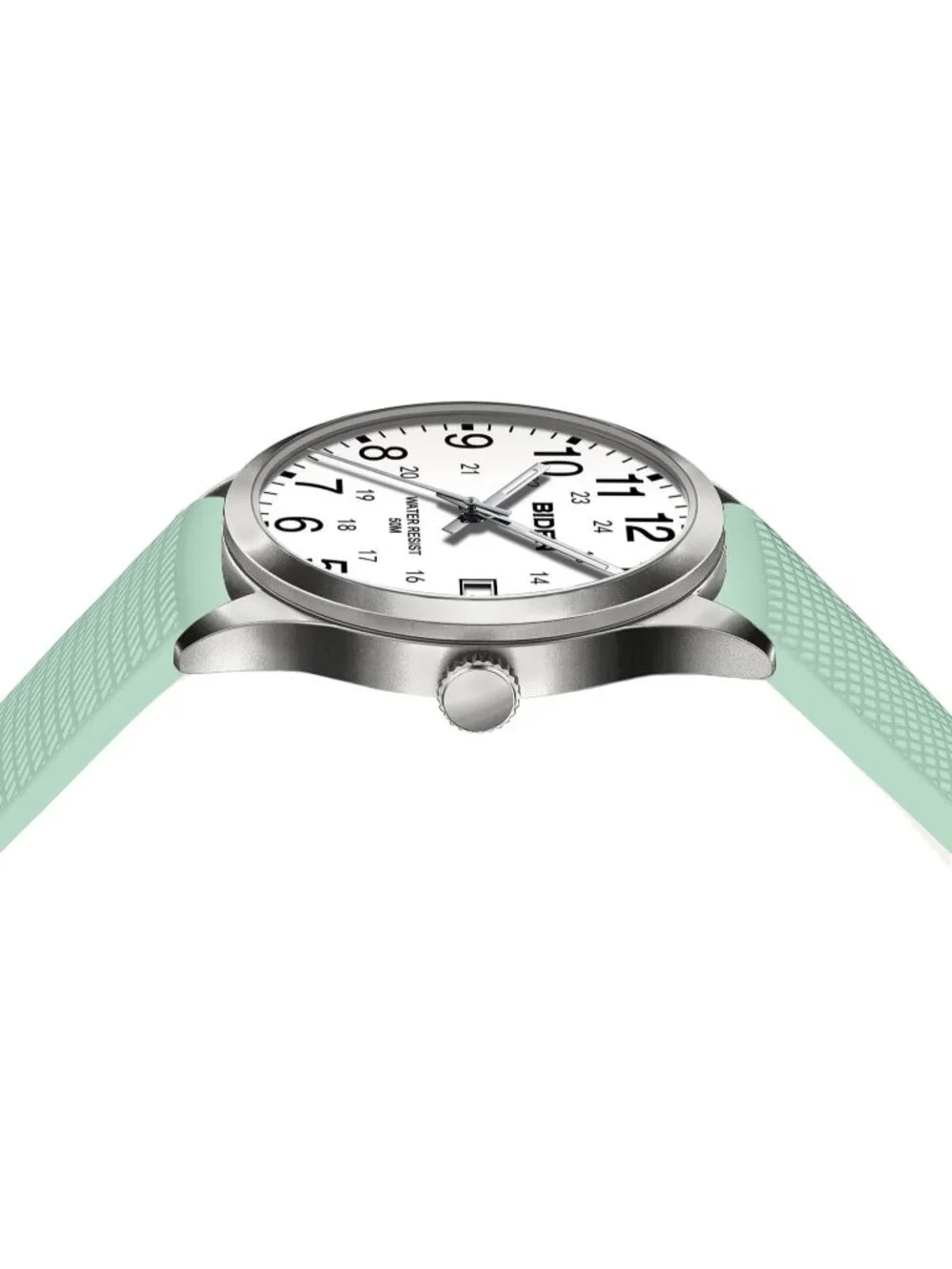 Men's Green White Analog Unisex Medical Professionals Waterproof Nurse Watch
